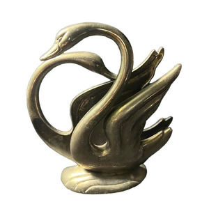 Vintage Brass letter/ Napkin Swan 50"s Mid-Century Holder.